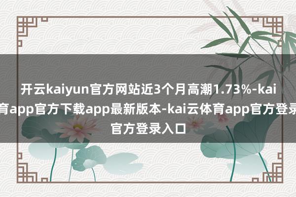 开云kaiyun官方网站近3个月高潮1.73%-kai云体育app官方下载app最新版本-kai云体育app官方登录入口