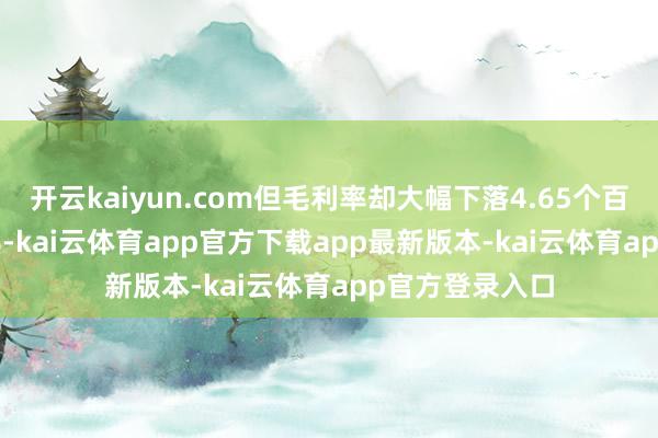 开云kaiyun.com但毛利率却大幅下落4.65个百分点至18.43%-kai云体育app官方下载app最新版本-kai云体育app官方登录入口